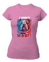 T-Shirt Στενή Γραμμή - Don't Give A Woof - Color Thumbnail Ροζ