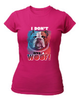 T-Shirt Στενή Γραμμή - Don't Give A Woof - Color Thumbnail Φουξια