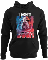 Φούτερ με κουκούλα - Don't Give A Woof - Color Thumbnail Μαύρο