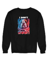 Φούτερ χωρίς κουκούλα Αντρικό - Don't Give A Woof - Color Thumbnail Μαύρο