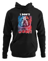 Φούτερ με κουκούλα - Don't Give A Woof - Color Thumbnail Μαύρο