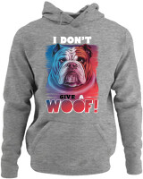 Φούτερ με κουκούλα - Don't Give A Woof - Color Thumbnail Γκρι Μελανζέ