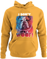 Φούτερ με κουκούλα - Don't Give A Woof - Color Thumbnail Κίτρινο Χρυσό