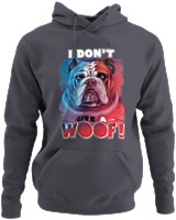 Φούτερ με κουκούλα - Don't Give A Woof - Color Thumbnail Ανθρακί
