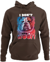 Φούτερ με κουκούλα - Don't Give A Woof - Color Thumbnail Καφέ