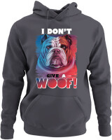 Φούτερ με κουκούλα - Don't Give A Woof - Color Thumbnail Ανθρακί