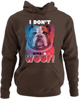 Φούτερ με κουκούλα - Don't Give A Woof - Color Thumbnail Καφέ