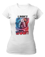 T-Shirt Στενή Γραμμή - Don't Give A Woof - Color Thumbnail ΄Ασπρο