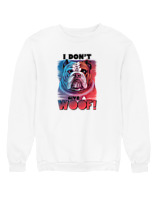 Φούτερ χωρίς κουκούλα Αντρικό - Don't Give A Woof - Color Thumbnail 'Ασπρο