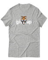 T-Shirt Αντρικό - Dont Give Up - Color Thumbnail Γκρι Μελανζέ