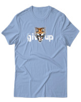 T-Shirt Αντρικό - Dont Give Up - Color Thumbnail Γαλάζιο