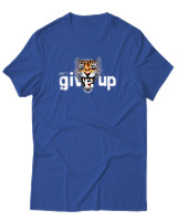 T-Shirt Αντρικό - Dont Give Up - Color Thumbnail Μπλε Ρουά