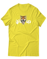 T-Shirt Αντρικό - Dont Give Up - Color Thumbnail Κίτρινο