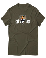 T-Shirt Αντρικό - Dont Give Up - Color Thumbnail Χακί
