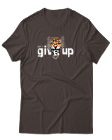 T-Shirt Αντρικό - Dont Give Up - Color Thumbnail Καφέ