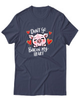 T-Shirt Αντρικό - Dont Go Bacon My Heart - Color Thumbnail Μπλε Γκρι