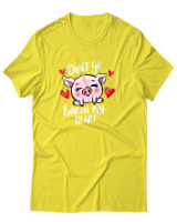 T-Shirt Αντρικό - Dont Go Bacon My Heart - Color Thumbnail Κίτρινο