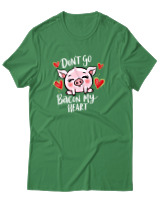 T-Shirt Αντρικό - Dont Go Bacon My Heart - Color Thumbnail Πράσινο
