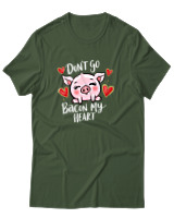 T-Shirt Αντρικό - Dont Go Bacon My Heart - Color Thumbnail Κυπαρισσί