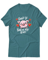 T-Shirt Αντρικό - Dont Go Bacon My Heart - Color Thumbnail Μπλε Πράσινο