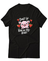 T-Shirt  Γυναικείο - Dont Go Bacon My Heart - Color Thumbnail Μαύρο