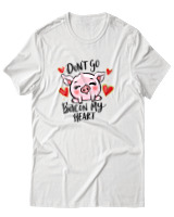 T-Shirt Αντρικό - Dont Go Bacon My Heart - Color Thumbnail Άσπρο