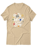 T-Shirt Αντρικό - Dont Just Exist - Color Thumbnail Μπεζ