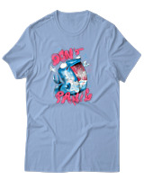 T-Shirt Αντρικό - Don't Panic - Color Thumbnail Γαλάζιο