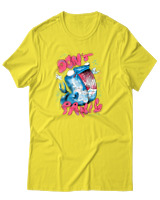 T-Shirt Αντρικό - Don't Panic - Color Thumbnail Κίτρινο