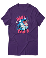 T-Shirt Αντρικό - Don't Panic - Color Thumbnail Σκούρο Μωβ