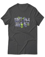 T-Shirt Αντρικό - Dont Talk Just Act - Color Thumbnail Ανθρακί