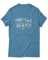 T-Shirt Αντρικό - Dont Talk Just Act - Color Thumbnail Τιρκουάζ