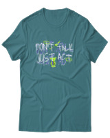 T-Shirt Αντρικό - Dont Talk Just Act - Color Thumbnail Μπλε Πράσινο