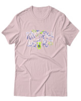 T-Shirt Αντρικό - Dont Talk Just Act - Color Thumbnail Απαλό Ροζ