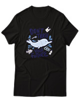 T-Shirt Αντρικό - Dont Trash Your Future - Color Thumbnail Μαύρο