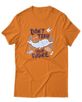 T-Shirt Αντρικό - Dont Trash Your Future - Color Thumbnail Πορτοκαλί