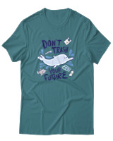 T-Shirt Αντρικό - Dont Trash Your Future - Color Thumbnail Μπλε Πράσινο