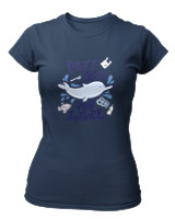 T-Shirt Στενή Γραμμή Γυναικείο - Dont Trash Your Future - Color Thumbnail Σκούρο Μπλε