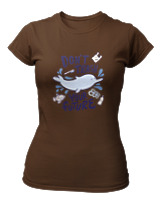 T-Shirt Στενή Γραμμή Γυναικείο - Dont Trash Your Future - Color Thumbnail Καφέ
