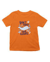 T-Shirt  Παιδικό - Dont Trash Your Future - Color Thumbnail Πορτοκαλί