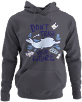 Φούτερ με κουκούλα - Dont Trash Your Future - Color Thumbnail Ανθρακί