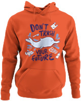 Φούτερ με κουκούλα - Dont Trash Your Future - Color Thumbnail Orange