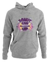 Φούτερ με κουκούλα Αντρικό - Donut Give Up - Color Thumbnail Γκρι Μελανζέ
