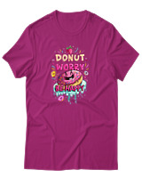 T-Shirt Αντρικό - Donut Worry - Color Thumbnail Φουξια