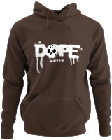 Φούτερ με κουκούλα - Dope - Color Thumbnail Καφέ