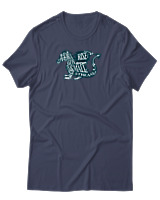T-Shirt Αντρικό - Dragon Rises - Color Thumbnail Μπλε Γκρι