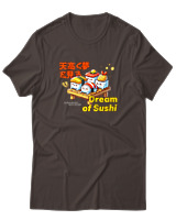 T-Shirt  Γυναικείο - Dream Of Sushi - Color Thumbnail Καφέ