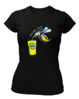 T-Shirt Στενή Γραμμή Γυναικείο - Drink Like A Local - Color Thumbnail Μαύρο