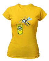 T-Shirt Στενή Γραμμή Γυναικείο - Drink Like A Local - Color Thumbnail Χρυσό Κίτρινο