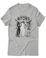 T-Shirt Unisex - Drink Up Witches - Color Thumbnail Γκρι Μελανζέ